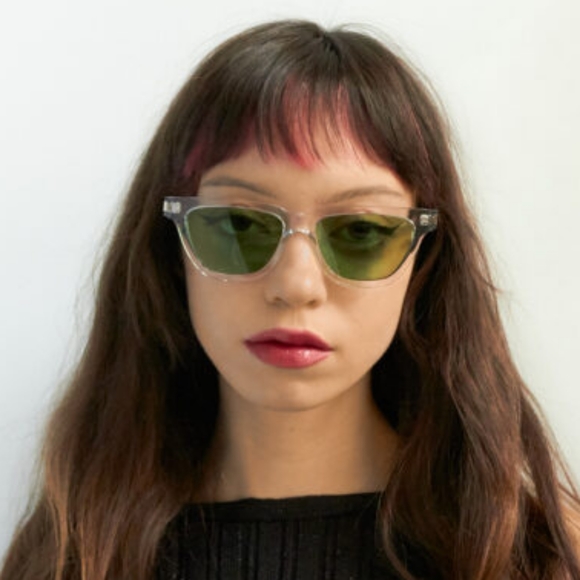 NEW SAINT LAURENT SL 462 SULPICE 006 CLEAR GREEN SUNGLASSES Sl462 - Picture 2 of 7